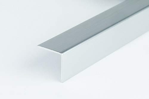 Image of Silver Gold Effect Plastic PVC Corner 20x20mm -2.5 Meters Angle Trim Wall Edge Protector TMW Profiles (Silver)