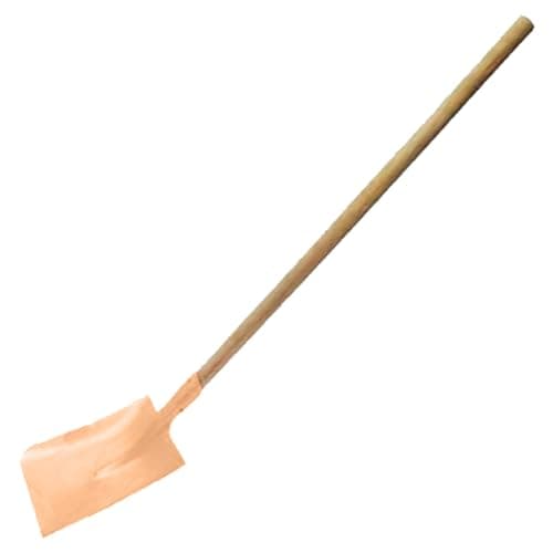 Image of WEDO Non-Sparking Square Shovel with Straight Blade,Transfer Shovel,55 inch Long Wooden Handle,Safety Digging Shovel,Beryllium Copper,Non-Magnetic,DIN Standard,BAM & FM Certificate