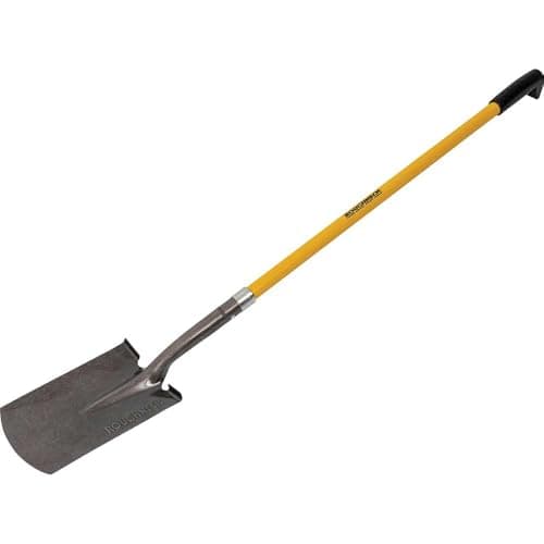Image of Roughneck Heavy Duty Digging Spade, Long Fibreglass Handle with Contoured Grip, for Landscaping, Building and Gardening Applications, ROU68223