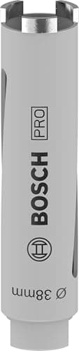 Image of Bosch 1x PRO Multi Material Dry Diamond Core Cutters for G 1/2-Inch and Diamond Drills (for Lime and sand bricks, Brick, Ø 38 mm, Professional Accessory Diamond Drill)