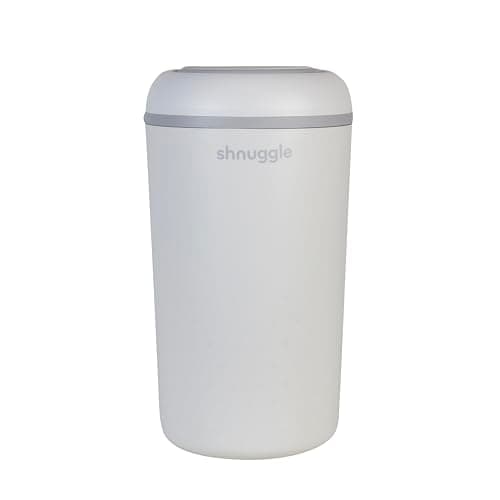 Image of Shnuggle Eco-Touch Nappy Bin (Diaper Pail) | Eco-Friendly Nappy Disposal System | No Costly Refills – Use Any Bag | Dual-Seal Odour Lock | Easy-Clean, One-Hand Drop-and-Go Bin