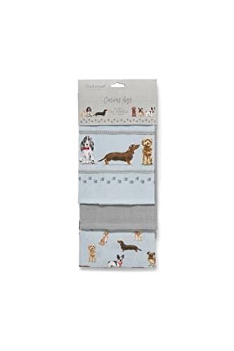 Image of Cooksmart Curious Dogs Set of 3 Tea Towels