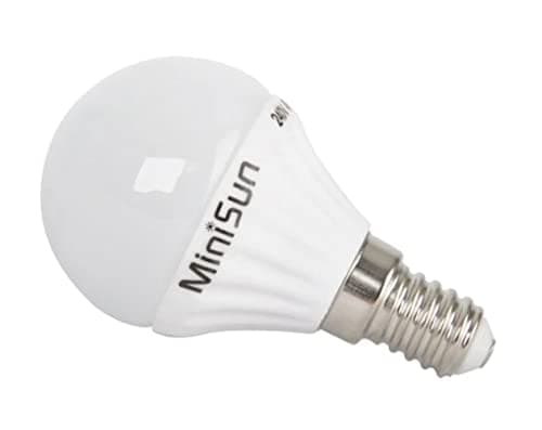 Image of MiniSun | 4W LED SES E14 Golfball Energy Saving Long Life Light Bulb | LED Bulbs, Home Décor & Improvement Essential | 6500K Cool White
