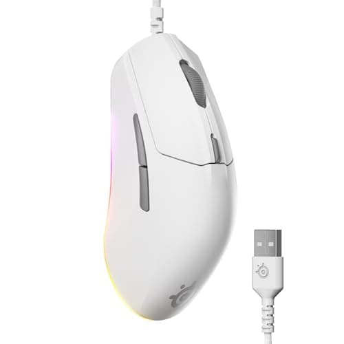 Image of SteelSeries Rival 3 Gen 2 Gaming Mouse - 8500 DPI TrueMove Core Optical Sensor - 60 Million Click Durability - Low Latency - 77g Lightweight - 100% PTFE Feet - RGB - White