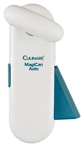 Image of Culinare C10011 MagiCan Auto 2 Tin Opener, White, Plastic/Stainless Steel, Manual Can Opener, One Handed Operation/Single Button Lid Ejection