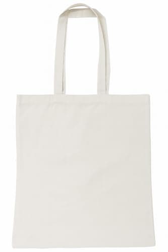 Image of Cotton Canvas Tote Bag, (Pack of 5) 38 x 42 cm, 150GSM, White, Long Handles, Unlined