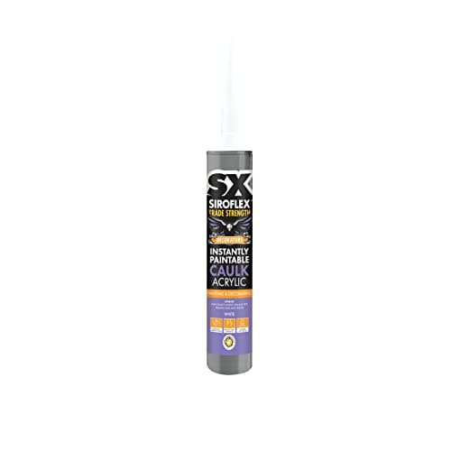 Image of SX Siroflex Instantly Paintable Decorators Caulk White – Immediately Overpaintable Acrylic Sealant – Reduces Craze Cracking – Sealing Gaps and Cracks – 310ml