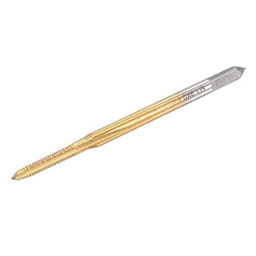 Image of sourcing map Thread Tap Metric M1.9 x 0.4, Titanium Coated Cobalt HSS (High Speed Steel) 3 Straight Flutes Machine Mini Micro Screw Threading Tapping Repair Tool for Watches and Clocks