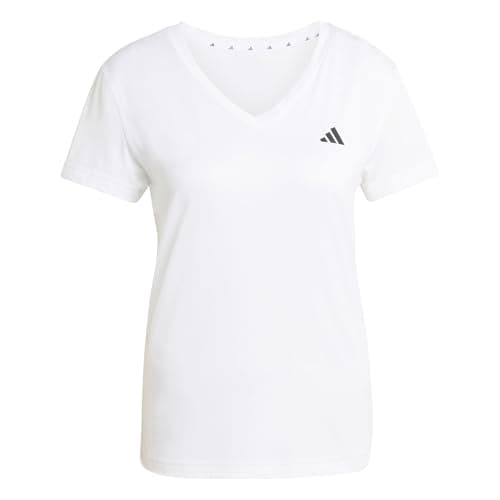 Image of adidas Women's Workout Essentials V-Neck T-Shirt, White, M