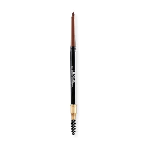 Image of Revlon 24HR Colorstay Eyebrow Pencil with Spoolie Brush, Waterproof Angled Tip Applicator, Unisex, 210 Soft Brown, 0.9 g
