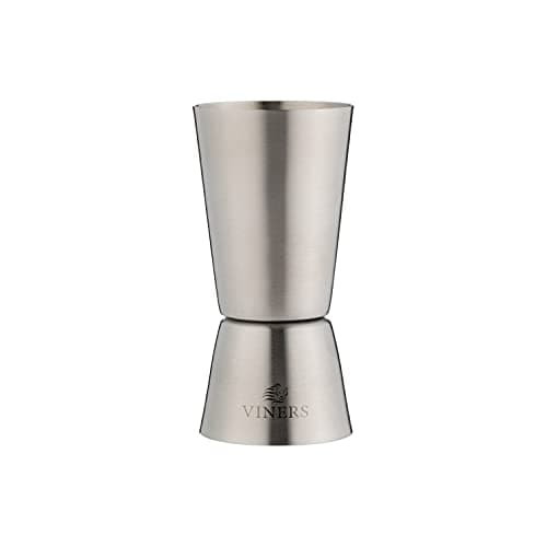 Image of Viners Barware Double Deluxe Dual Spirit Measure Cocktail Jigger | Brushed Stainless Steel, 60ml/30ml