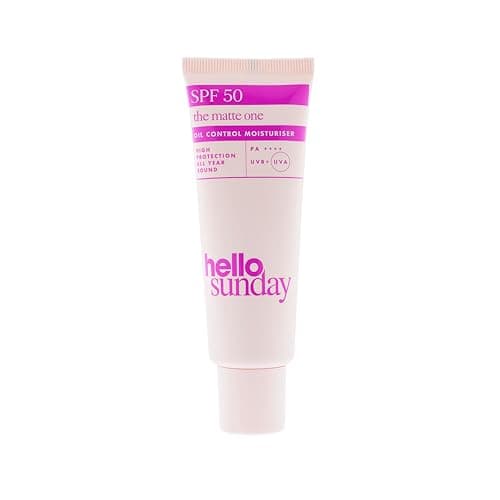 Image of Hello Sunday The Matte One 50ml | SPF 50 Oil-Control Face Moisturiser | Winter Skincare for Oily Skin & Stocking Filler