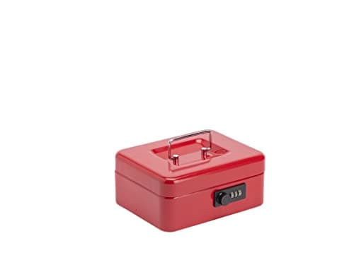Image of Sterling CB02CR 8" Combination Lock Cash Box, Red