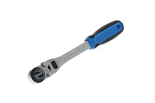 Image of GEDORE Swivel head reversible ratchet, for 3/8", 10 mm drive, 180° swivel head, 5° reverse angle, 2C grip, 3093 GU-3