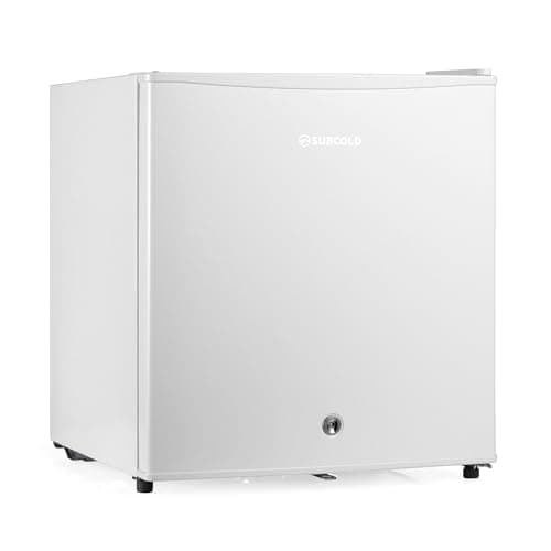 Image of Subcold Eco50 Mini Fridge White | Table-Top Model | Counter-Top Fridge | Solid Door with Chiller Box | Lock & Key | Energy Efficient (45L, White)