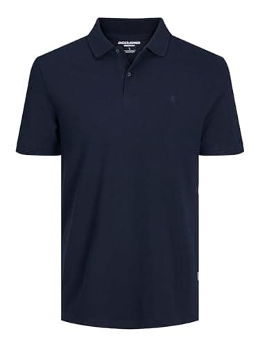 Image of JACK & JONES Mens Basic Polo Short Sleeve Navy Blazer XXL