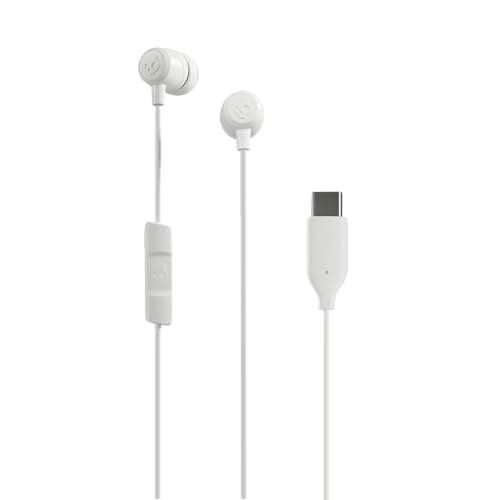 Image of Skullcandy Jib USB-C Wired Earbuds with Noise Isolating Fit, In-Line Microphone Call and Track Control for iPhone Android, Ear Gel Sizes Included for Custom Fit - Bone