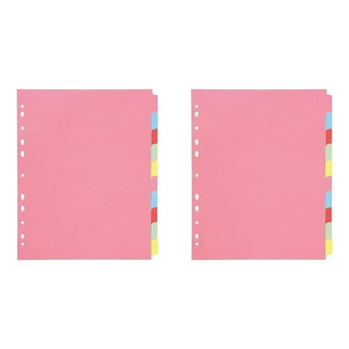 Image of Q-Connect 10-Part Extra Wide Subject Divider A4 KF76982 (Pack of 2)