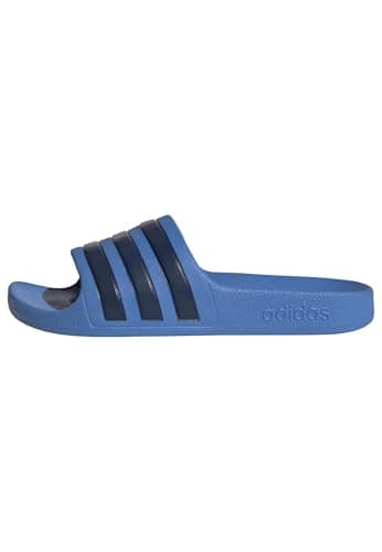 Image of adidas Unisex Kids Adilette Aqua Slides Kids, ray blue/dark blue/ray blue, 13 UK Child
