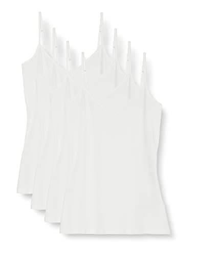 Image of Amazon Essentials Women's Knitted V-Neck Layering Cami (Available in Plus Size), Pack of 4, White, XXL