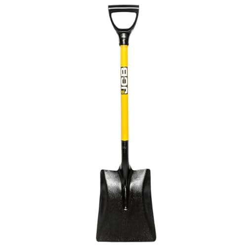 Image of JCB 250mm x 320mm Square Open Socket Yard Shovel, Carbon Steel Forged Blade for Shovelling Tasks Such as Mixing, moving Aggregate, Soil, Sand, Cement, Industrial Waste, Farmyard Waste and Debris