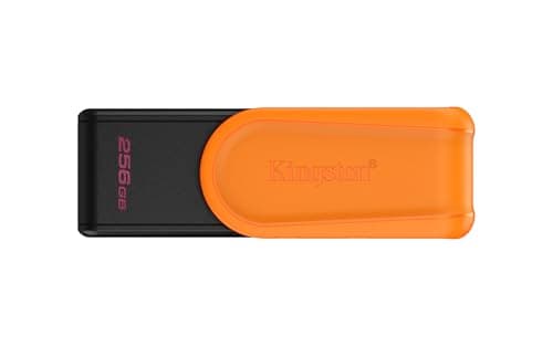 Image of Kingston DataTraveler Exodia S USB Flash Drive - 256GB - USB 3.2 Gen 1 - USB Type A - Black/Orange - DTXS/256GB