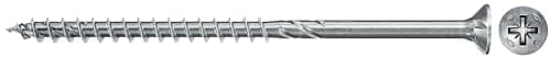 Image of fischer 670226 FPF Power-Fast II 4.0 x 60mm Chipboard Wood Screws, Countersunk Head with Phillips, Partial Thread, Galvanised Blue Passivated, Box of 200