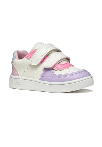 Image of Geox Baby Girl B Eclyper Girl A Trainers, Optic White Lt Lilac, 7 UK