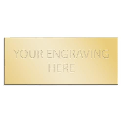 Image of TROPHIESPLUSMEDALS Gold Engraving Plate Square Cut - Self-Adhesive Metal | 60 x 25mm | Trophy & Plaque Personalisation