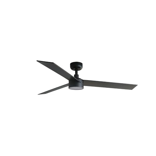 Image of Faro Rudder Large Led Black, Walnut DC Ceiling Fan 6 Speed