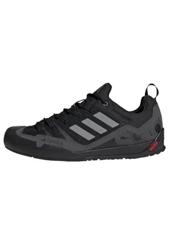 Image of adidas Unisex Terrex Swift Solo 2.0 Hiking Shoes, Core Black/Grey Three/Grey Six, 8 UK