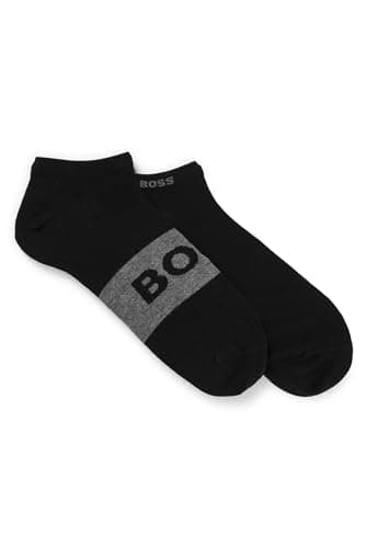 Image of BOSS Men's 2P AS Logo CC Ankle Socks, Black1, 43-46 (Pack of 2)