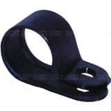 Image of 19mm (3/4") Nylon Plastic P Clips Black Coloured (20 pack)