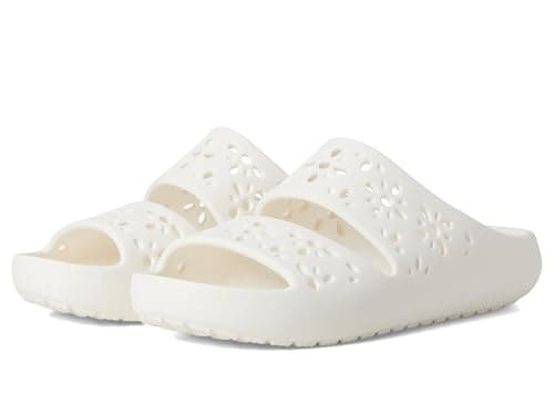 Image of Crocs Unisex Adult Sandal,Classic Floral Cut Out Sandal,Chalk,5 UK Men/ 6 UK Women