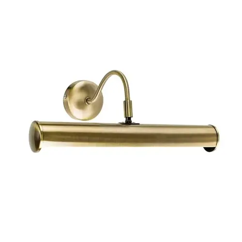 Image of MiniSun | Gemini Adjustable Antique Brass Mains Powered Twin Picture Wall Light | Hardwired Picture & Display Lights, Home Décor & Improvement Essential | Includes LED Bulbs | Mains Wired