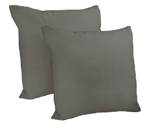 Image of Crescent Textile Waterproof Outdoor Garden Furniture Seat Cushion 45x45cm Decorative Throw Pillow Shredded Foam Filled for Garden Sofa Livingroom Chair Bedroom Tent Park Patio (2, Gray)
