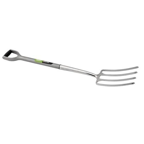Image of Draper 83753 Extra Long Stainless Steel Garden Fork with Soft Grip
