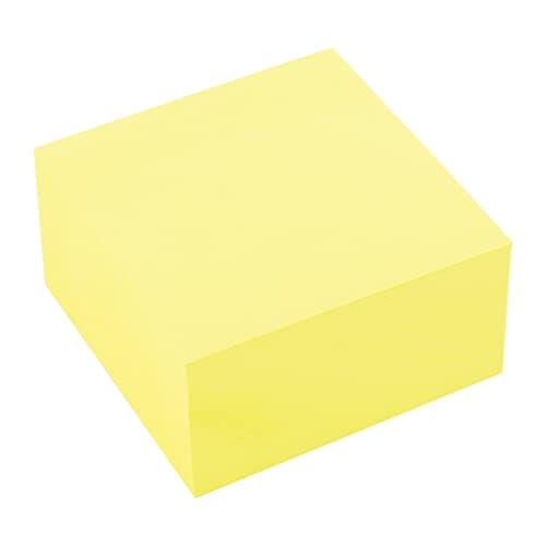 Image of D.RECT 009505 Sticky Notes Cube Super Sticky Notes Self-Adhesive Sticky Notes 51 x 51 mm 400 Sheets Yellow