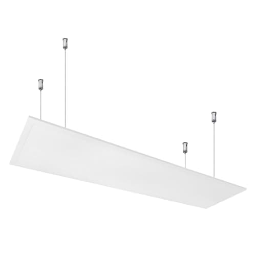 Image of G.W.S® Premium 42W Ultra Slim White Frame 1195mmx295mm (4'x1') Rectangular LED Suspended Flat Panel Light Office Ceiling Light 3CCT (3000K+4000K+6000K), 1.5M Wire Kit Included