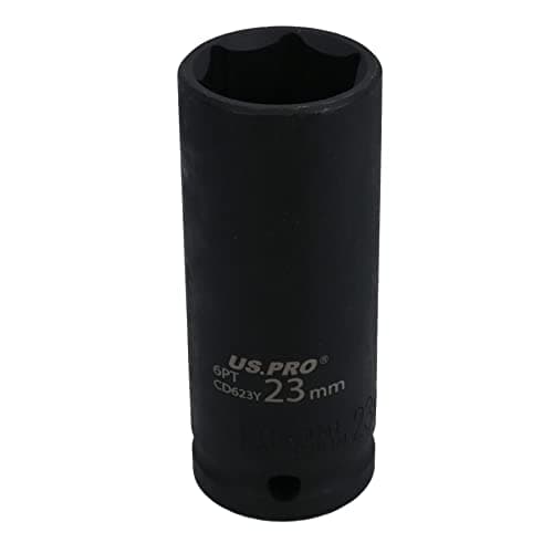 Image of 23mm 1/2" Drive Double deep Metric Impacted Impact Socket Single Hex 6 Sided