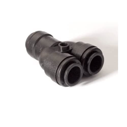 Image of John Guest Speedfit 12mm Two Way Divider Y JG 12mm pushfit Divider PPM2312W **2 Pack** (Black)