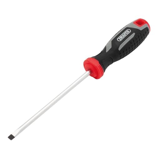 Image of Draper Slotted Parallel Soft Grip Screwdriver, SL5.5 x 125mm - 13389 - Magnetic Tip, CRV Blade