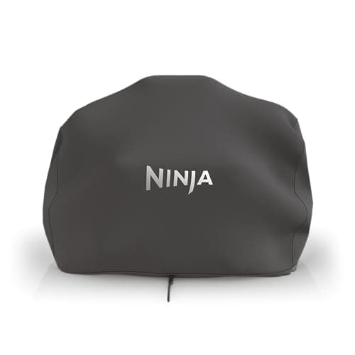 Image of Ninja XSKCOVERXL Woodfire Premium Grill Cover Pro, Compatible with OG800 and OG900 Series, UV & Water Resistant, Elastic Drawstring for Snug Fit, Lightweight, Year-Round Protection, 13'' x 24'', Black