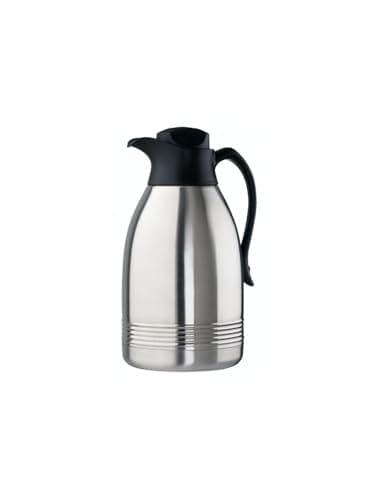 Image of Addis Prestige Vacuum Flask Jug Catering Hotel Dining Commercial Restaurant, 2 Litre, Stainless Steel / Black