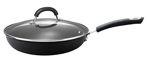 Image of Circulon Total Non Stick Frying Pan with Lid 30cm, Large Induction Frying pan Oven & Dishwasher Safe, Black