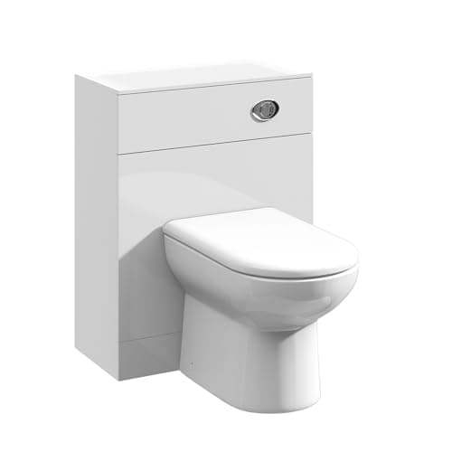 Image of Balterley WC Unit, Floor Standing Back To Wall Water Closet Unit, Bathroom Square WC, BTW Water Closet for Bathroom and Cloakroom, No Concealed Cistern & Toilet Pan - 600 x 330 x 766 mm (White)