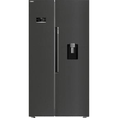 Image of Beko American Style Fridge Freezer 50/50 NeoFrost - Black Steel - ASD2442VPZ