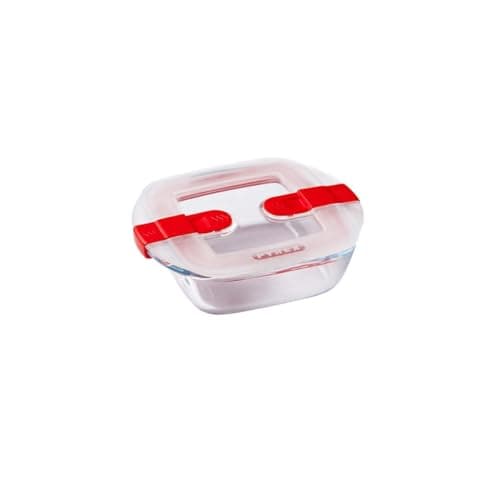 Image of Pyrex Cook & Heat Square Dish with Lid - 140x120mm 350ml