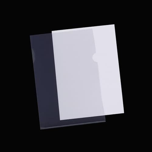 Image of 30 Pcs A4 Cut Flush Folders - TRANBO 120 Micron Strong Quality Top & Side Open Plastic File Wallets Sleeves - Transparent Report File Project Presentation Covers for Office, School, Business