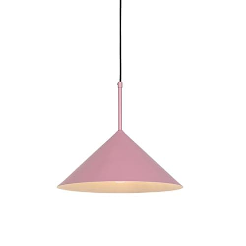 Image of Qazqa - Designer Pendant Lamp I Pendant Light Ceiling Pink - Triangolo- - Design - Suitable for LED E27 | 1 Light - Steel Pendant Light - Suitable for Living Room I Kitchen I